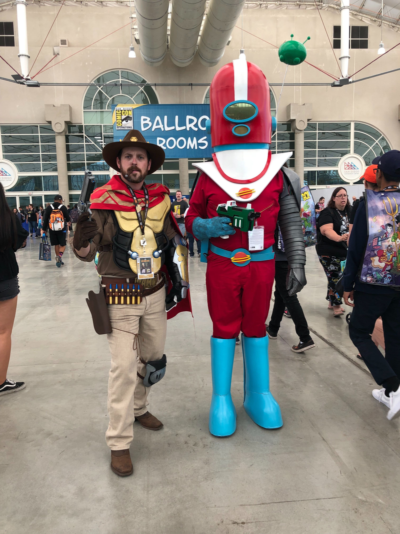 An unlikely pairing between Overwatch’s McCree and Final Space’s Gary Godspeed.